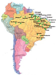 I luoghi del brasile in cui opera la Fondazione Candia